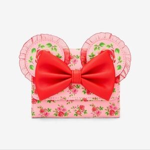Loungefly Disney Pink and Red Minnie Mouse Floral Wallet
